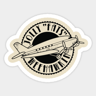 Jolly "Fats" Weehawkin Air Lines Logo (black) Sticker